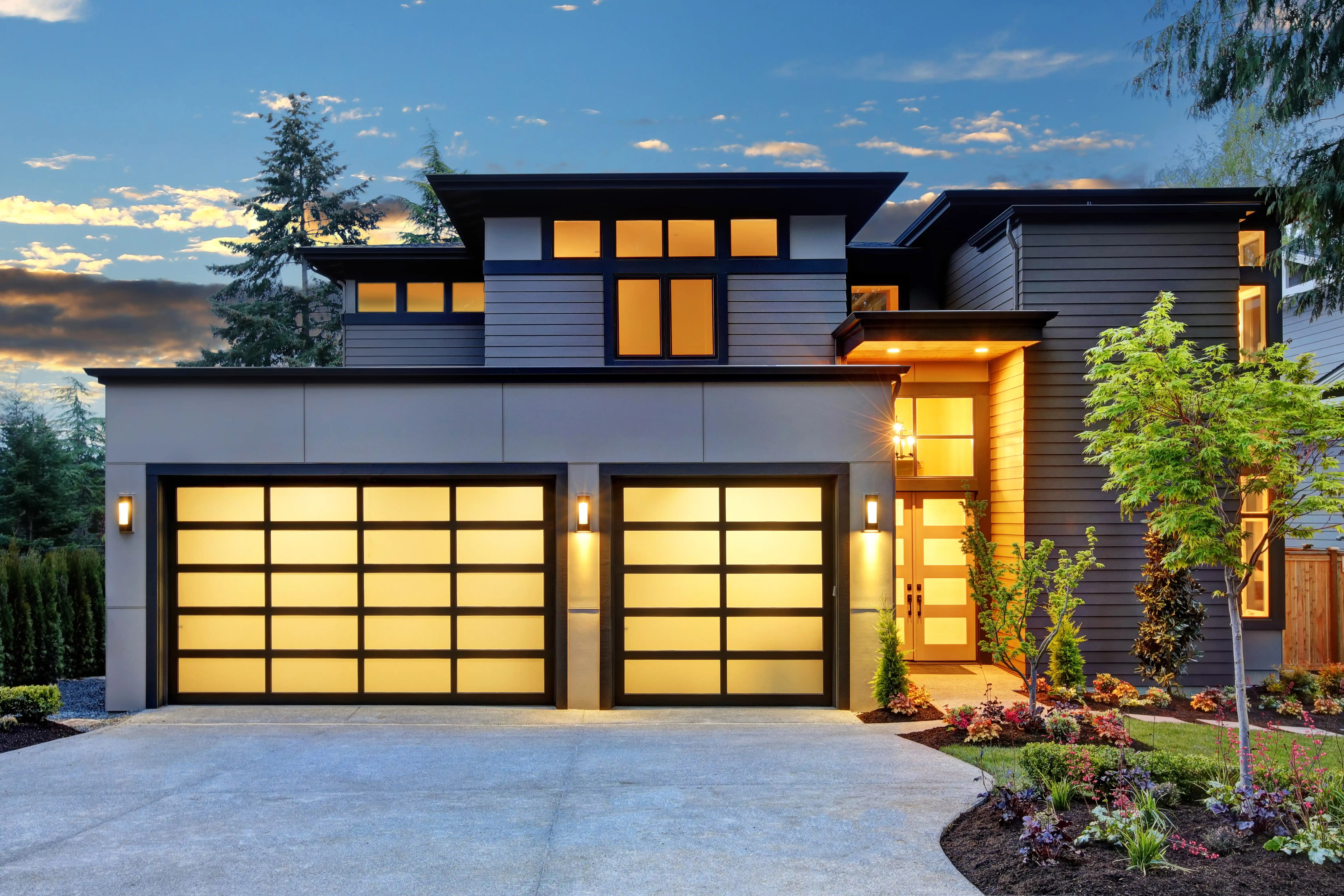 New garage door installation on a home in Salt Lake City